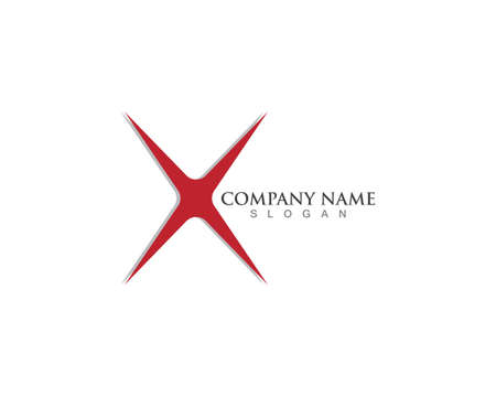 X Letters Icon Logo and symbolのイラスト素材
