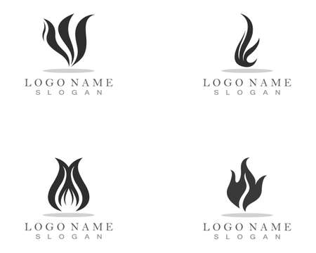 Fire flame nature logo and symbols icons templateのイラスト素材