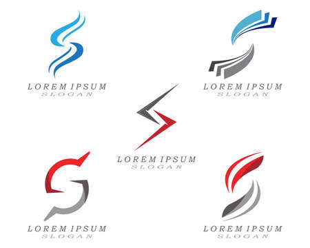 S letter logo and symbol design vectorsのイラスト素材