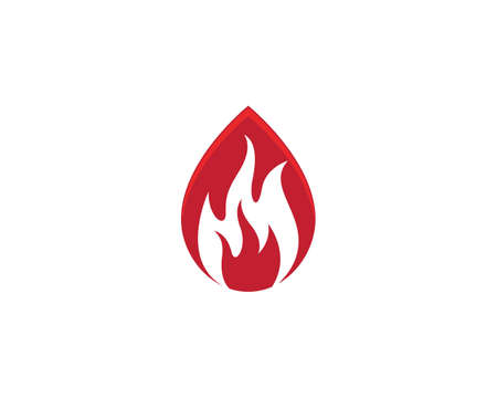 Fire flame Logo Template vector icon Oil, gas and energy logo conceptのイラスト素材