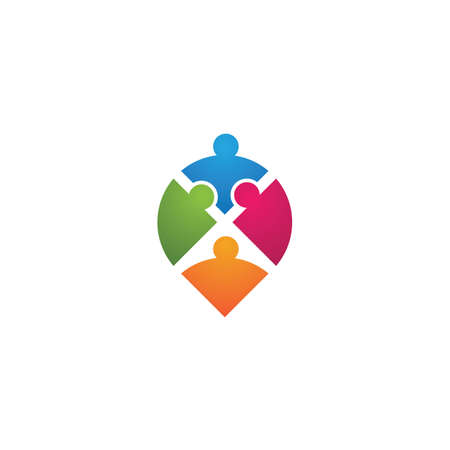 Community, network and social icon design templateのイラスト素材