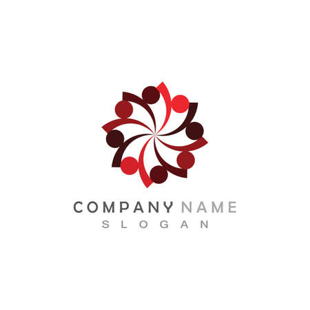 Community people logo and symbol template iconのイラスト素材