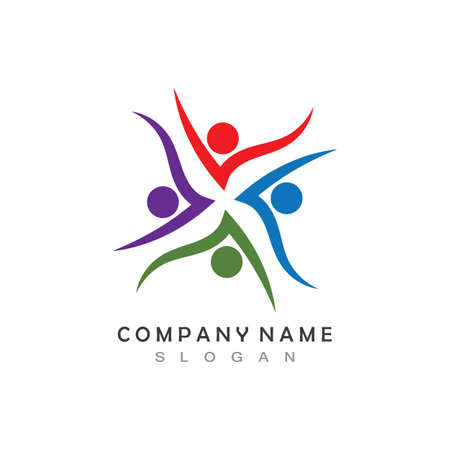 Community people care logo and symbol templateのイラスト素材