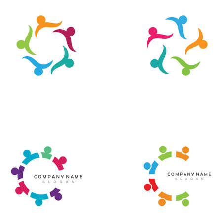 Community people care logo and symbol templateのイラスト素材