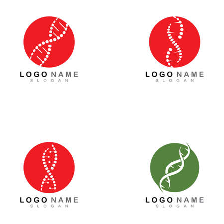 DNA logo and symbol template iconのイラスト素材