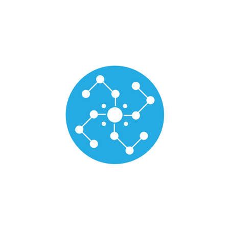 Molecule logo icon illustration vector templateのイラスト素材
