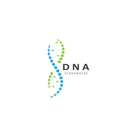 DNA logo template vectorのイラスト素材