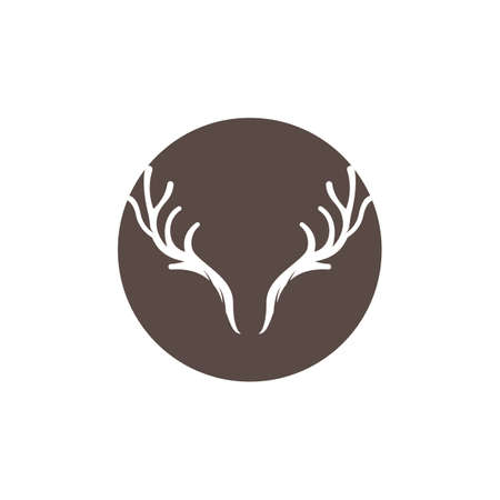 Deer antler illustration logo vector templateのイラスト素材