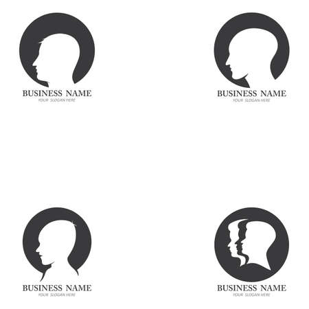 head man silhouetteのイラスト素材