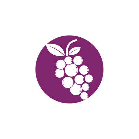 Grapes logo template vector icon illustration designのイラスト素材