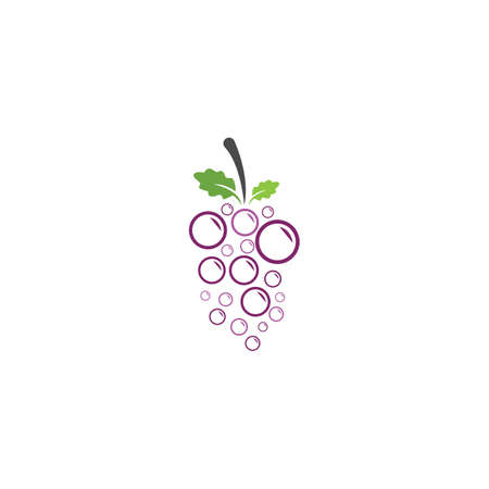 Grapes logo template vector icon illustration designのイラスト素材