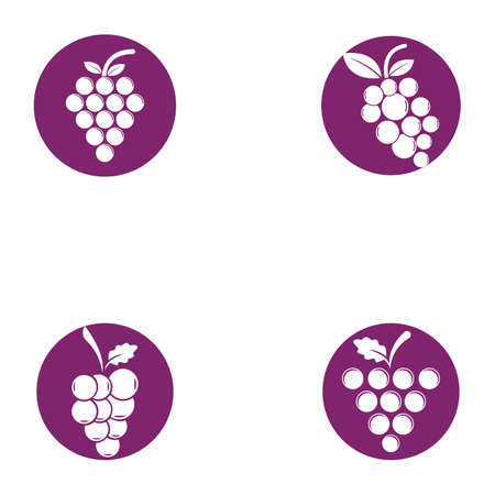 Grapes logo template vector icon illustration designのイラスト素材