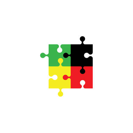 Puzzle  logo Vector Illustration design templateのイラスト素材