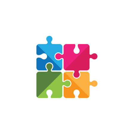 Puzzle  logo Vector Illustration design templateのイラスト素材