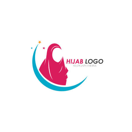 hijab women black silhouette vector icons app-vectorのイラスト素材