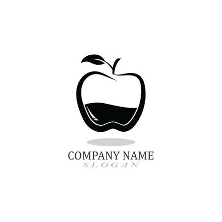 Black Apple logo and symbol vector illustration iconのイラスト素材