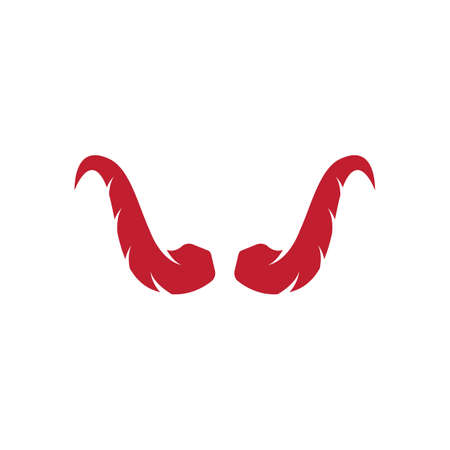 Devil horn vector icon logo design illustration templateのイラスト素材
