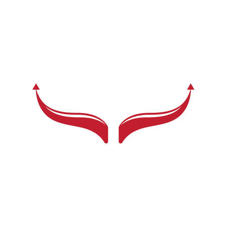Devil horn vector icon logo design illustration templateのイラスト素材