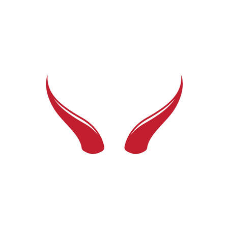 Devil horn vector icon logo design illustration templateのイラスト素材