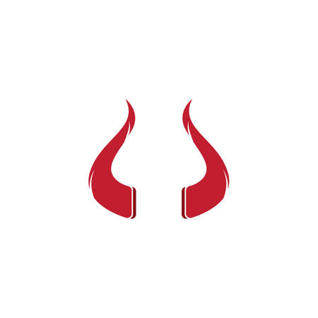 Devil horn vector icon logo design illustration templateのイラスト素材