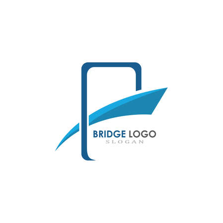 Bridge icon vector illustration Logo template iconのイラスト素材