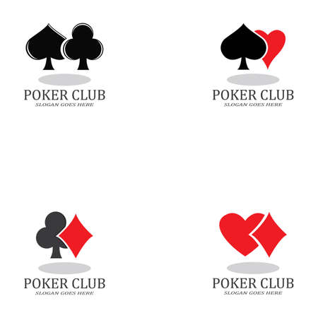 Poker Club Logo Design for Casino Business, Gamble, Card Game, Speculate, etcのイラスト素材