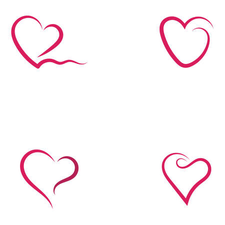 Beauty Love Vector icon illustration design Templateのイラスト素材