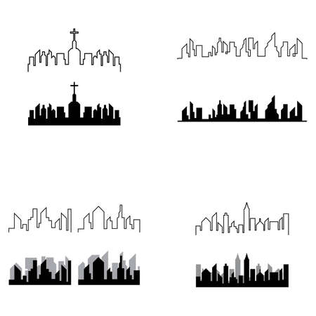 city skyline background vector illustration designのイラスト素材