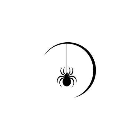 black spider logo template vector illustration iconのイラスト素材