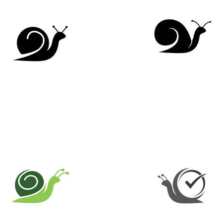 snail logo template vector icon illustration designのイラスト素材