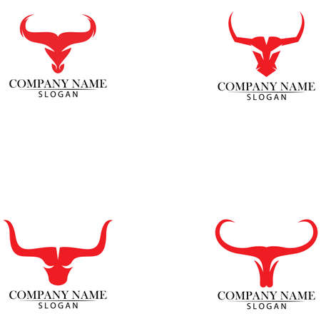 Bull horn logo and symbols template icons appのイラスト素材