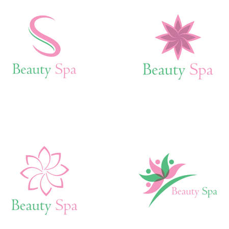 beauty spa logo vector illustration design templateのイラスト素材