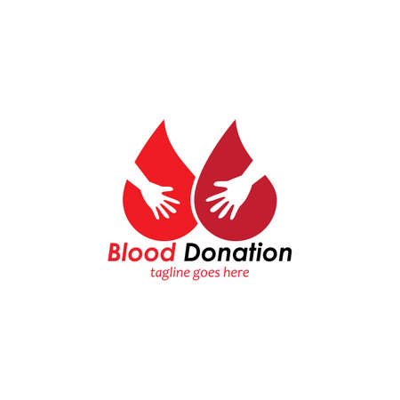 blood donation logo template design vector iconのイラスト素材