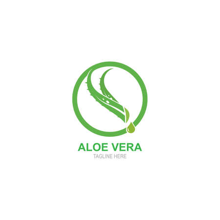 Aloevera logo vector template illustrationのイラスト素材