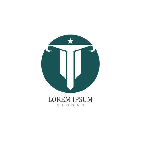Column Logo and symbol Template vector illustration designのイラスト素材