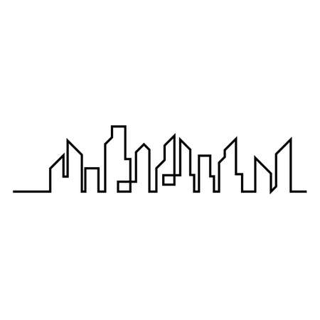Modern City skyline . city silhouette. vector illustration in flat designのイラスト素材