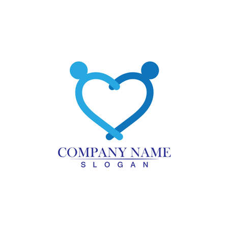 Adoption and community care Logo template vector iconのイラスト素材