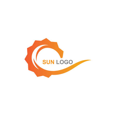 Sun Summer Logo Design illustration icon templateのイラスト素材