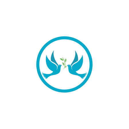 Bird wing Dove Logo Template vector illustrationのイラスト素材