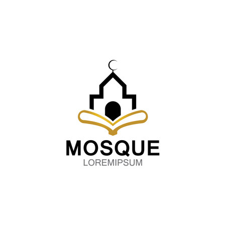Modern mosque logo symbol or icon templateのイラスト素材