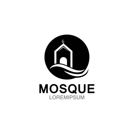 Modern mosque logo symbol or icon templateのイラスト素材