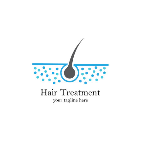 Hair treatment logo vector icon templateのイラスト素材