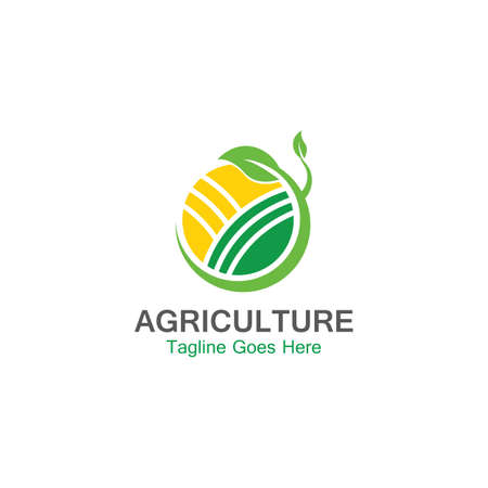 Agriculture wheat logo template icon designのイラスト素材