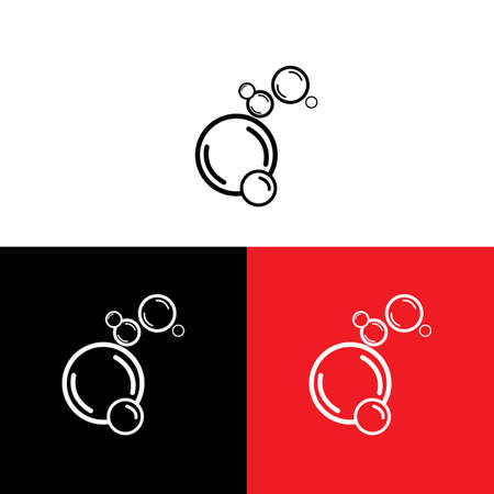 Bubble logo template vector icon illustration design