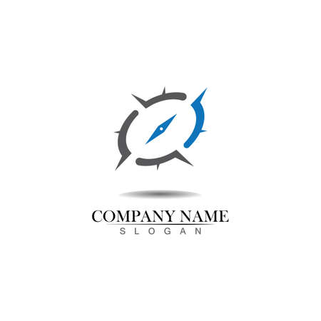 Vector - Compass signs and symbols logoのイラスト素材