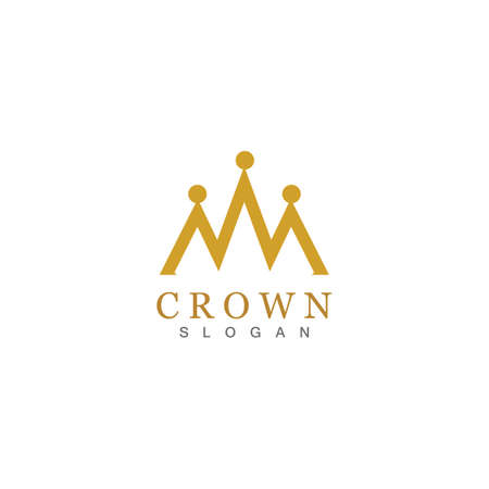 Crown Logo Template vector illustrationのイラスト素材