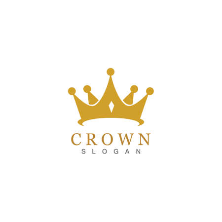 Crown Logo Template vector illustrationのイラスト素材