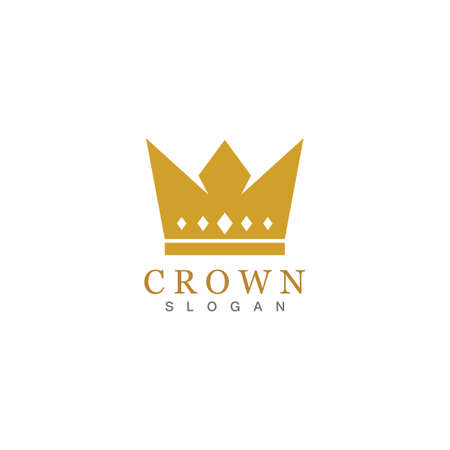 Crown Logo Template vector illustrationのイラスト素材