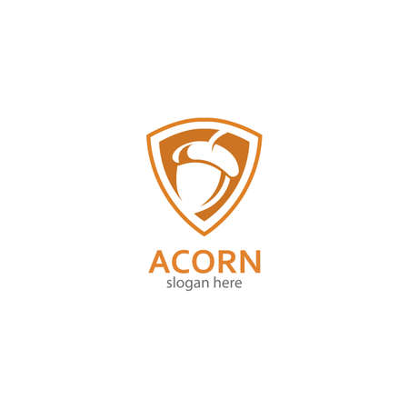 Acorn logo illustration vector templateのイラスト素材