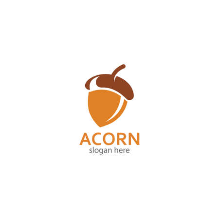 Acorn logo illustration vector templateのイラスト素材